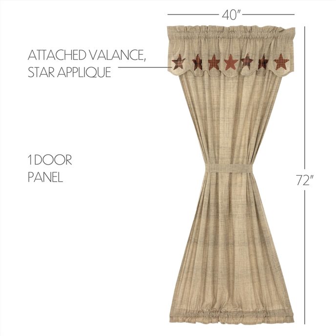 Abilene Star Door Panel with Attached Valance 72x40 Thumbnail