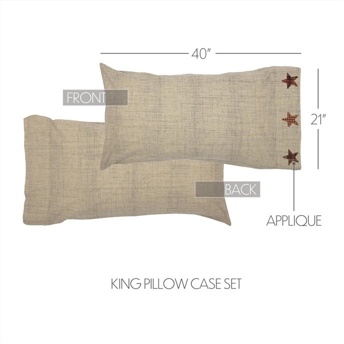 Abilene Star King Pillow Case Set of 2 21x40 Thumbnail