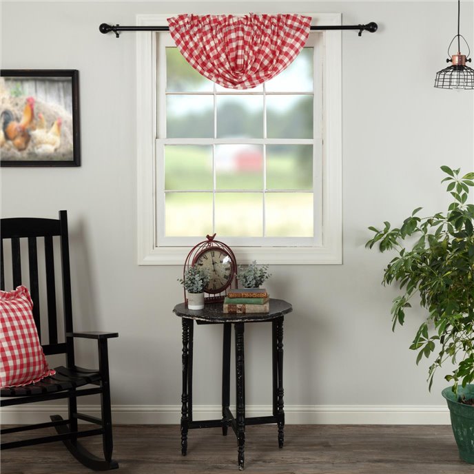 Annie Buffalo Red Check Balloon Valance 15x60 Thumbnail