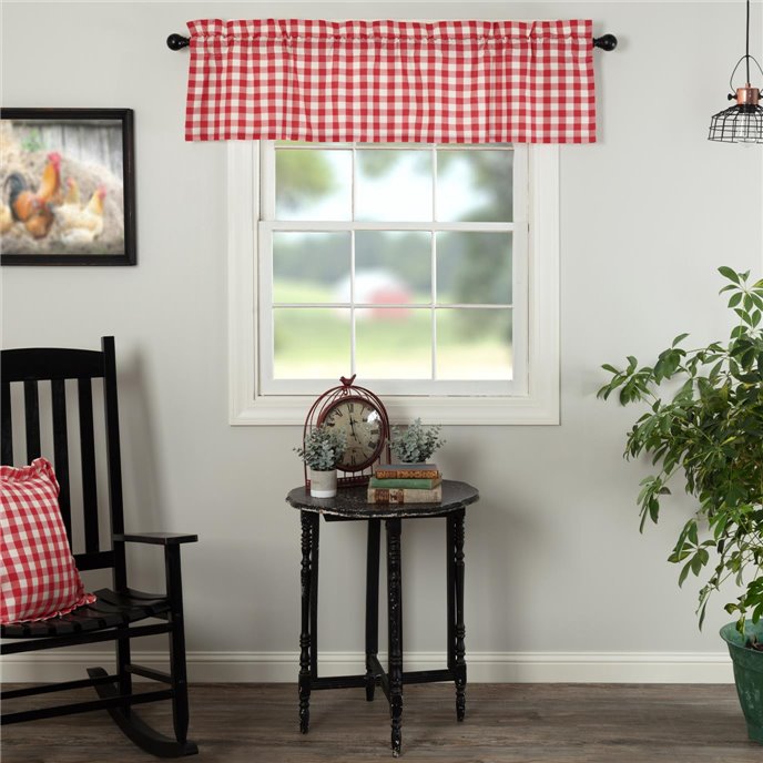 Annie Buffalo Red Check Valance 16x60 Thumbnail