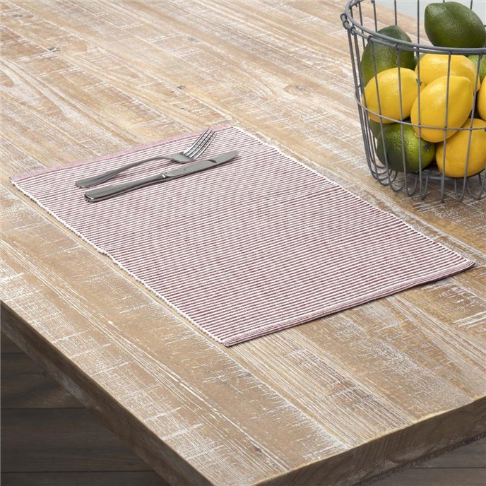 Ashton Rust Ribbed Placemat Set of 6 12x18 Thumbnail