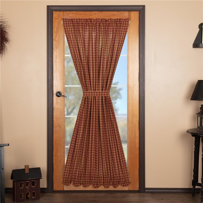 Burgundy Check Door Panel 72x40 Thumbnail