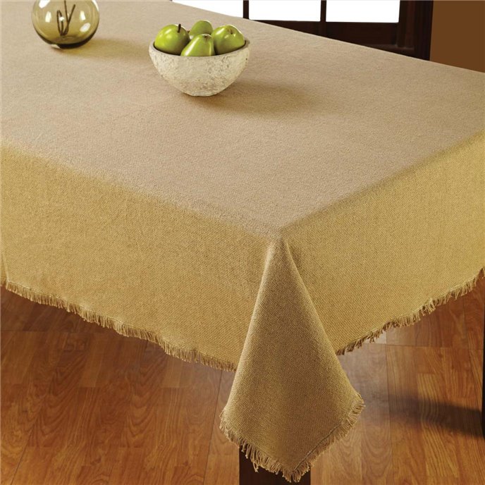 Burlap Natural Table Cloth 60x102 Thumbnail