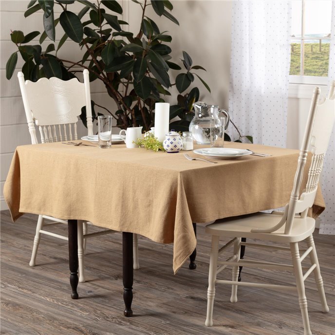 Burlap Natural Table Cloth 60x60 Thumbnail