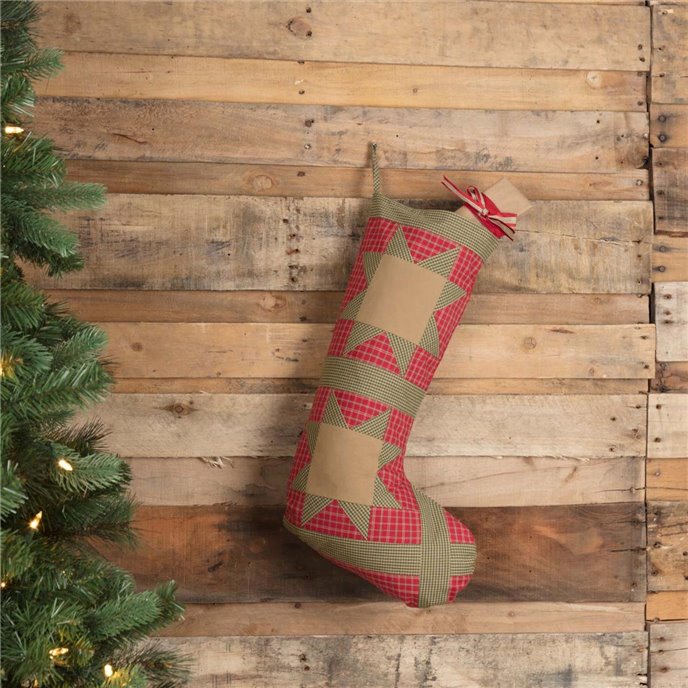 Dolly Star Red Patch Stocking 12x20 Thumbnail