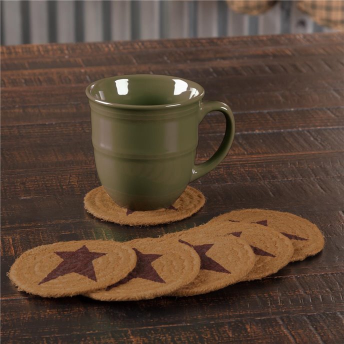 Heritage Farms Star Jute Coaster Set of 6 Thumbnail