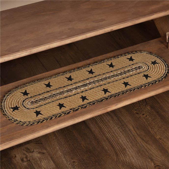 Kettle Grove Jute Stair Tread Stencil Stars Border Oval Latex 8.5x27 Thumbnail