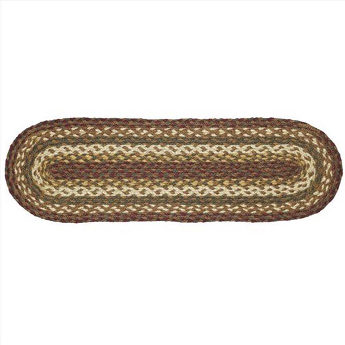 Tea Cabin Jute Stair Tread Oval Latex 8.5x27 Thumbnail