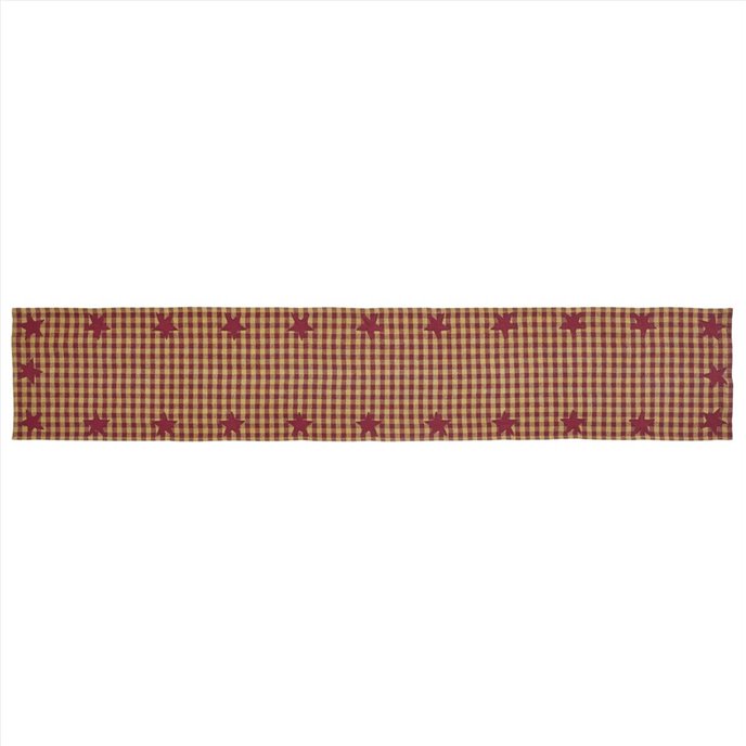 Burgundy Star Runner Woven 13x72 Thumbnail