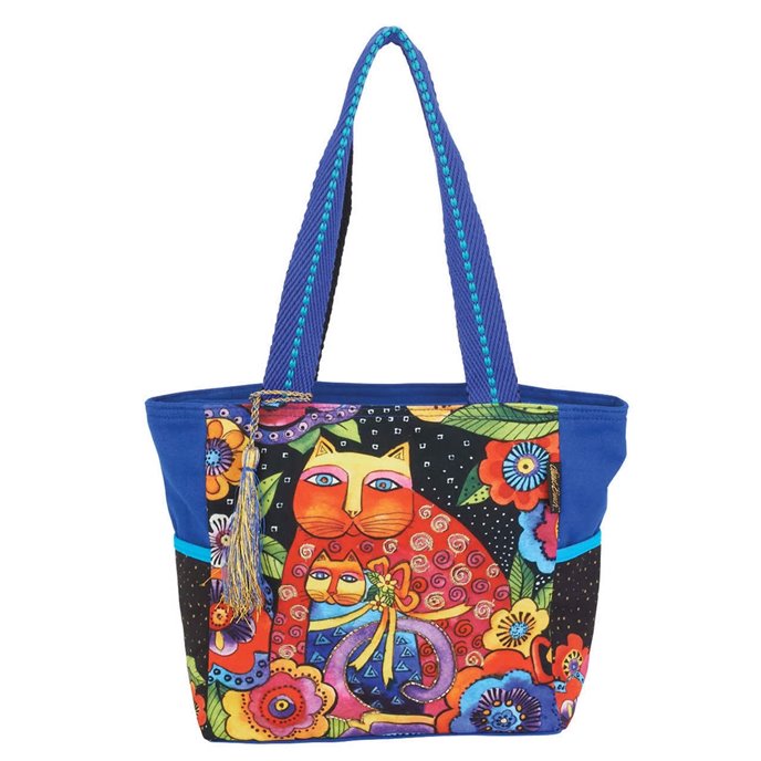 Laurel Burch Mother Daughter in Flowers Medium Tote Thumbnail