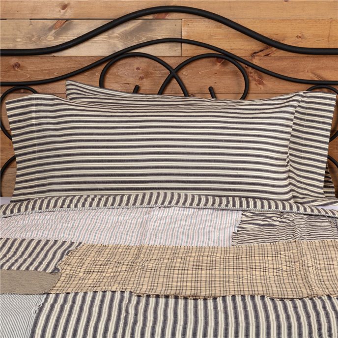 Ashmont Ticking Stripe King Pillow Case Set of 2 21x40 Thumbnail