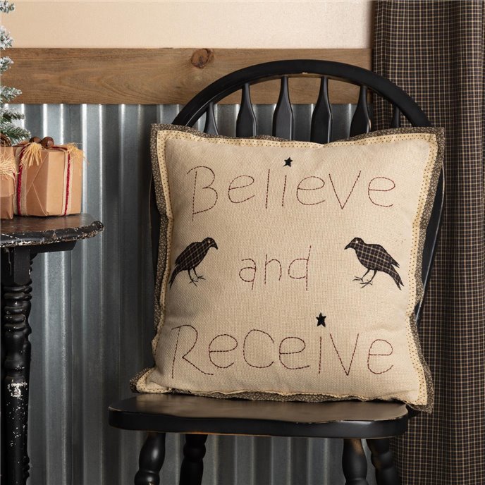 Kettle Grove Believe and Receive Pillow 18x18 Thumbnail