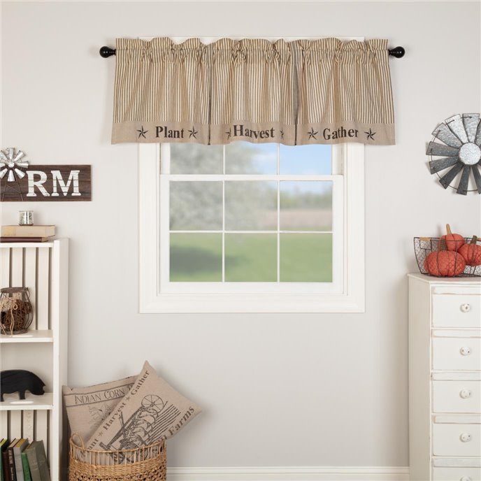 Sawyer Mill Charcoal Gather Valance 20x72 Thumbnail