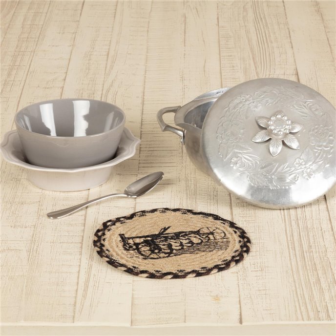 Sawyer Mill Charcoal Plow Jute Trivet 8 Thumbnail