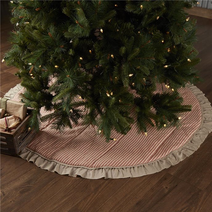 Sawyer Mill Red Ticking Stripe Tree Skirt 60 Thumbnail