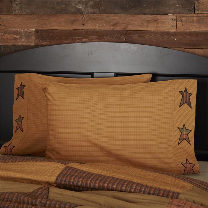 Stratton Standard Pillow Case w/Applique Star Set of 2 21x30 Thumbnail