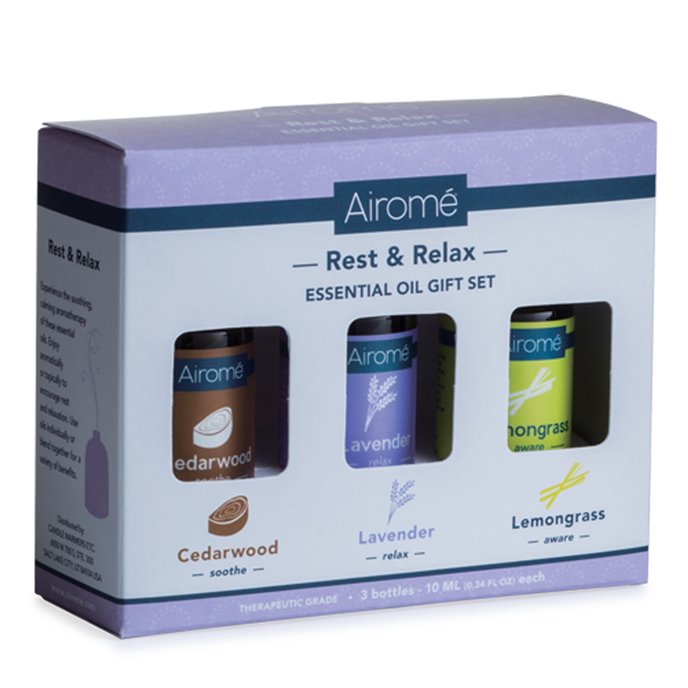 Airomé Rest & Relax Essential Oil Set (3 X 10ml) 100% Pure Thumbnail