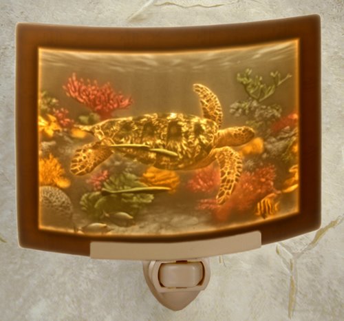 Colored Sea Turtle Night Light by Porcelain Garden Thumbnail