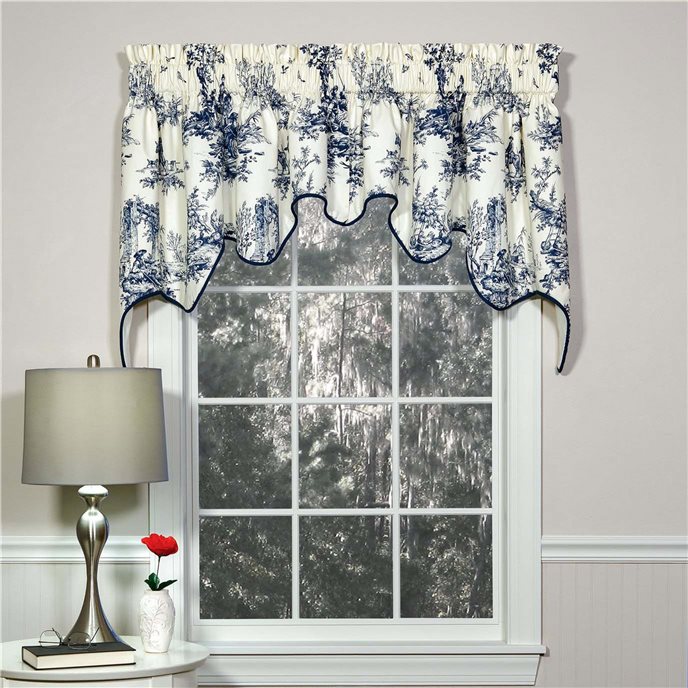 Bouvier Blue Empress Swag Valance Thumbnail