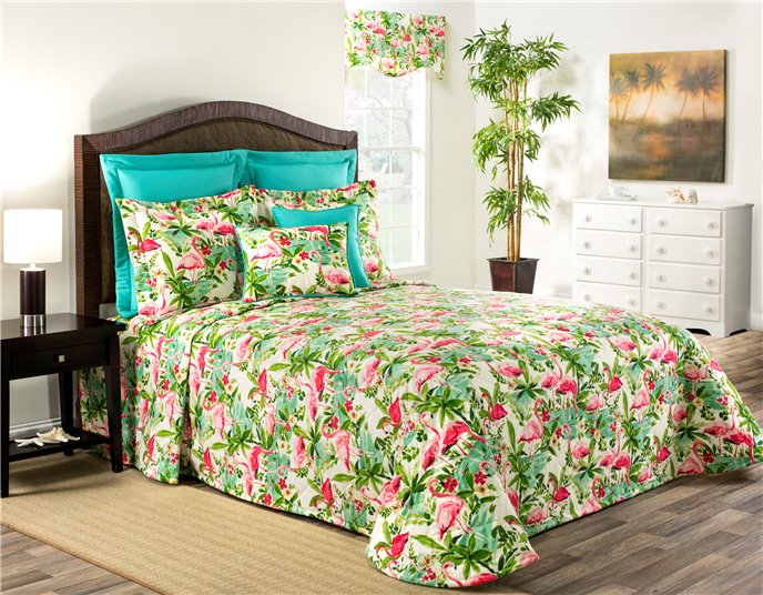 Floridian Flamingo Twin Bedspread Thumbnail