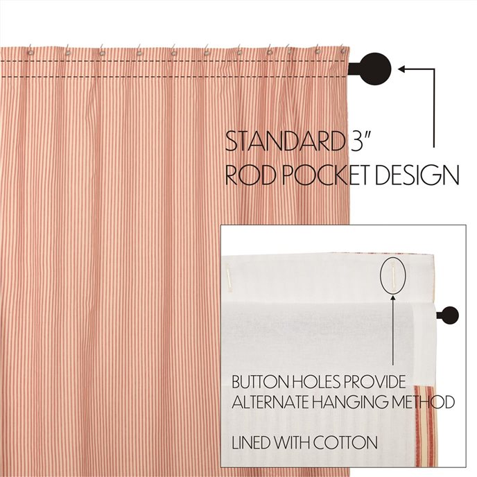 Sawyer Mill Red Ticking Stripe Shower Curtain 72x72 by Sawyer Mill Red Ticking Stripe Shower Curtain 72x72 by