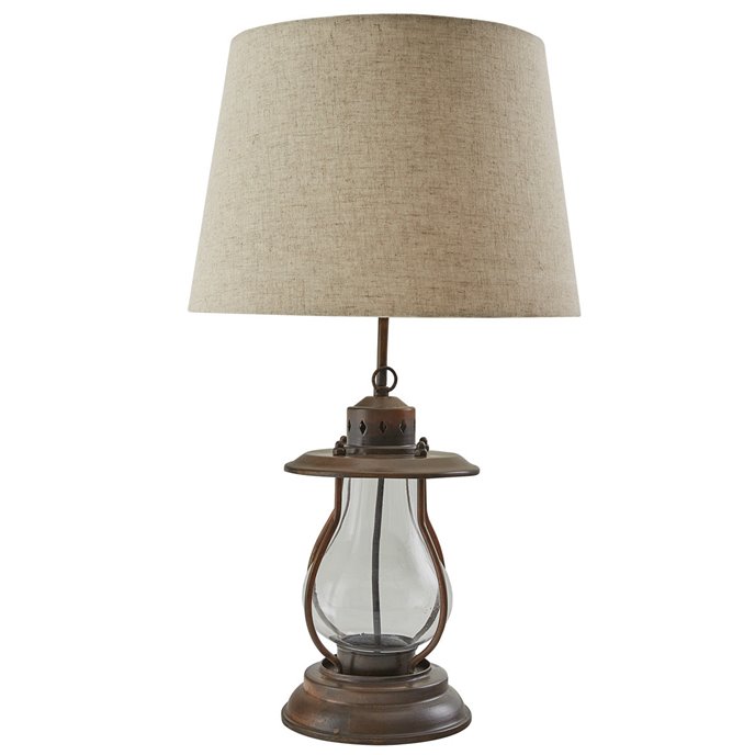 Rustic Lantern Lamp with Shade Thumbnail
