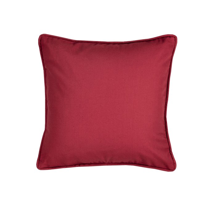 On Course Solid Red Square Pillow Thumbnail