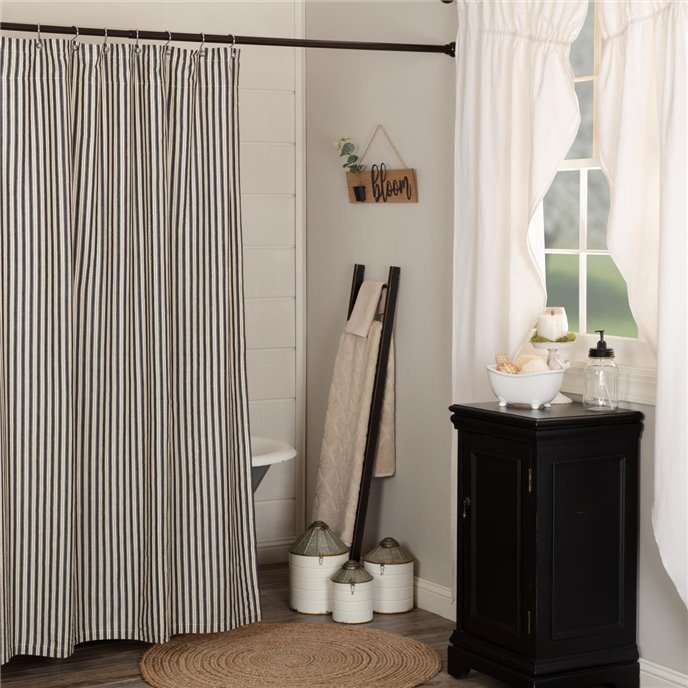 Ashmont Ticking Stripe Shower Curtain 72x72 Thumbnail