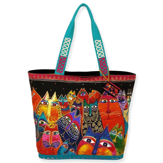 Laurel Burch Fantasticats Large Shoulder Tote Thumbnail