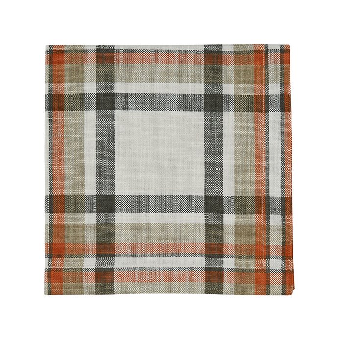 October Spice Plaid Woven Napkin Thumbnail