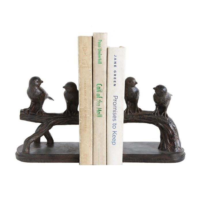 Resin Birds on a Branch Shaped Bookends (Set of 2 Pieces) Thumbnail