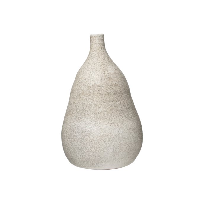Medium Textured Terracotta Vase with Narrow Top & Distressed Finish Thumbnail