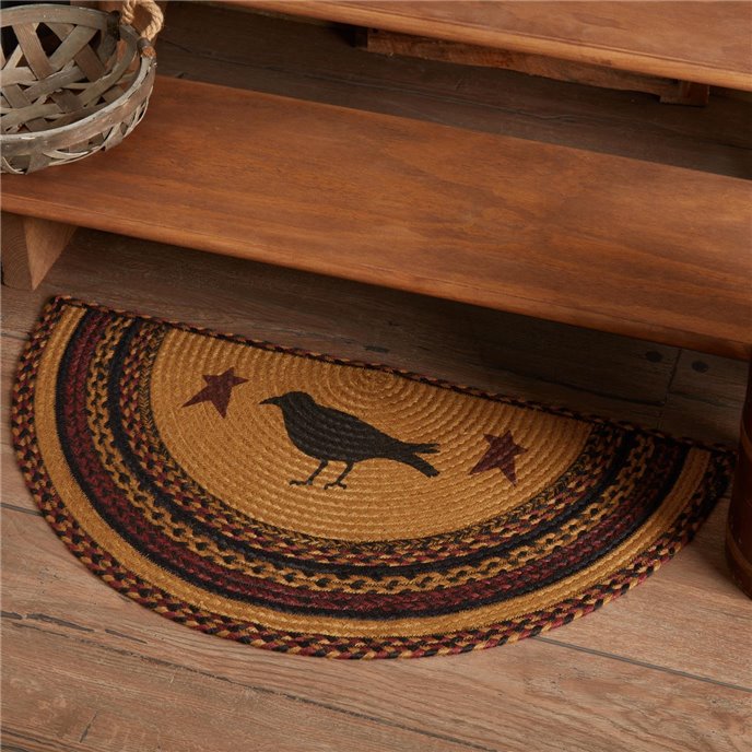 Heritage Farms Crow Jute Rug Half Circle 16.5x33 Thumbnail