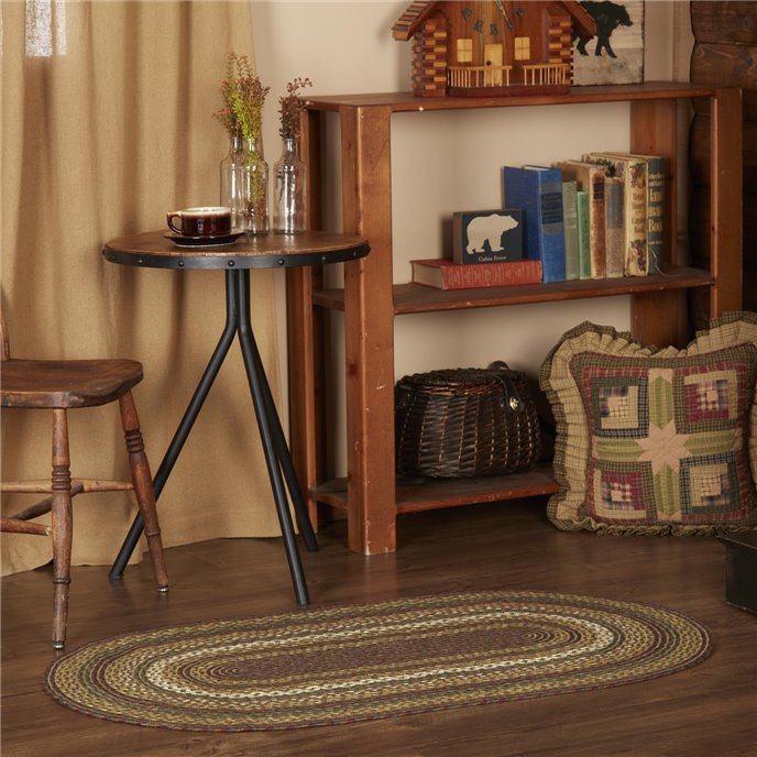 Tea Cabin Jute Rug Oval w/ Pad 27x48 Thumbnail