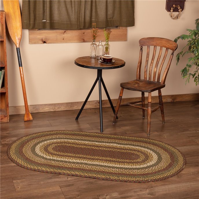 Tea Cabin Jute Rug Oval w/ Pad 36x60 Thumbnail