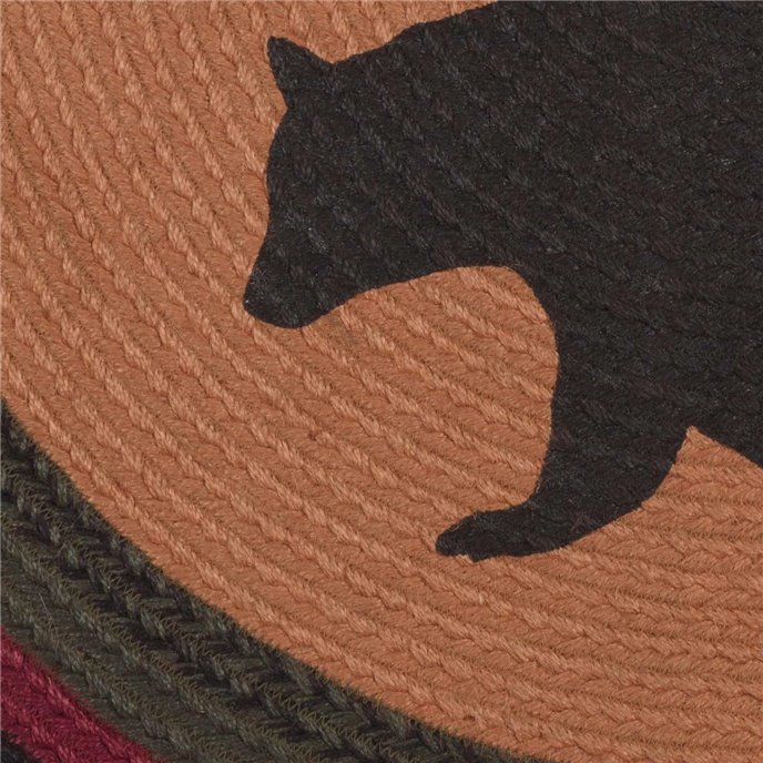 Wyatt Stenciled Bear Jute Rug Half Circle 16.5x33 Thumbnail