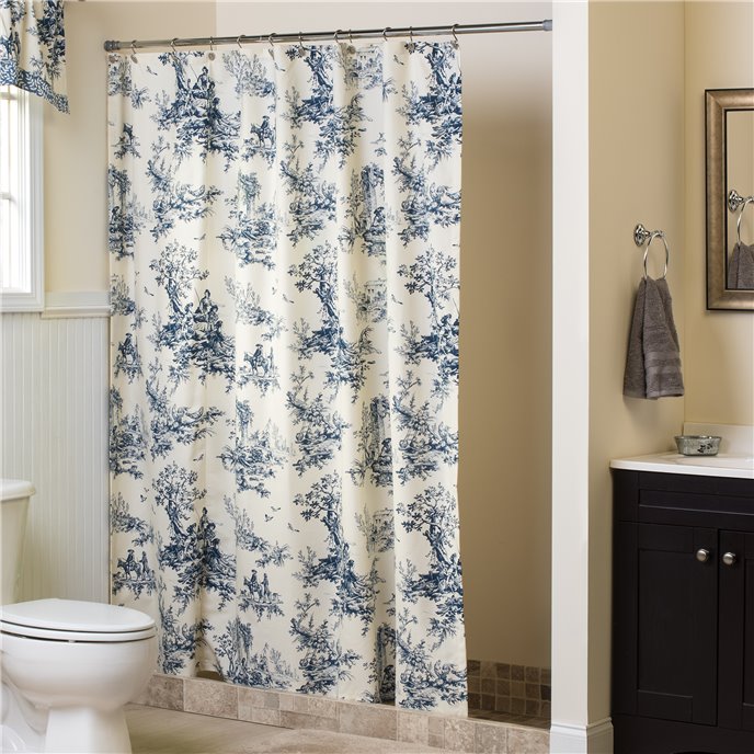 Bouvier Blue Shower Curtain - Toile Thumbnail
