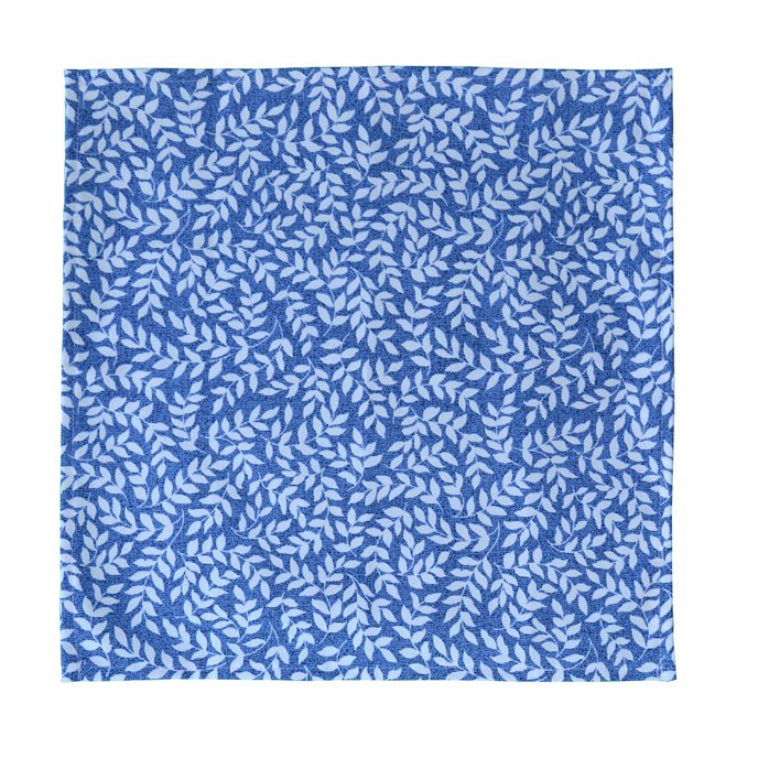 Bouvier Blue Set of 4 Napkins - Leaf Thumbnail