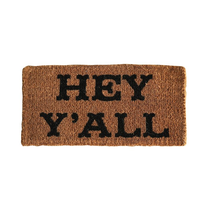 Natural Coir "Hey Y'all" Doormat Thumbnail