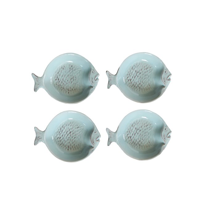 Aqua Fish Shaped Ceramic Dish Set Thumbnail