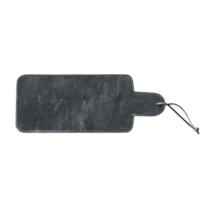 Rectangular Black Marble Cutting Board with Leather Strap Thumbnail