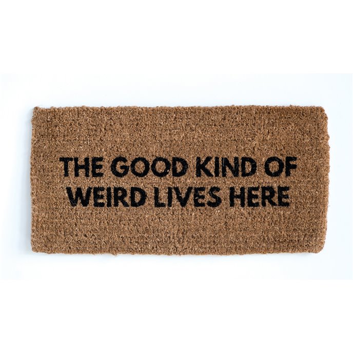 "The Good Kind of Weird Lives Here" Natural Coir Doormat Thumbnail