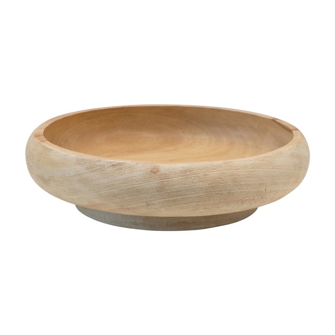 Mango Wood Bowl, Combed & Bleached Thumbnail