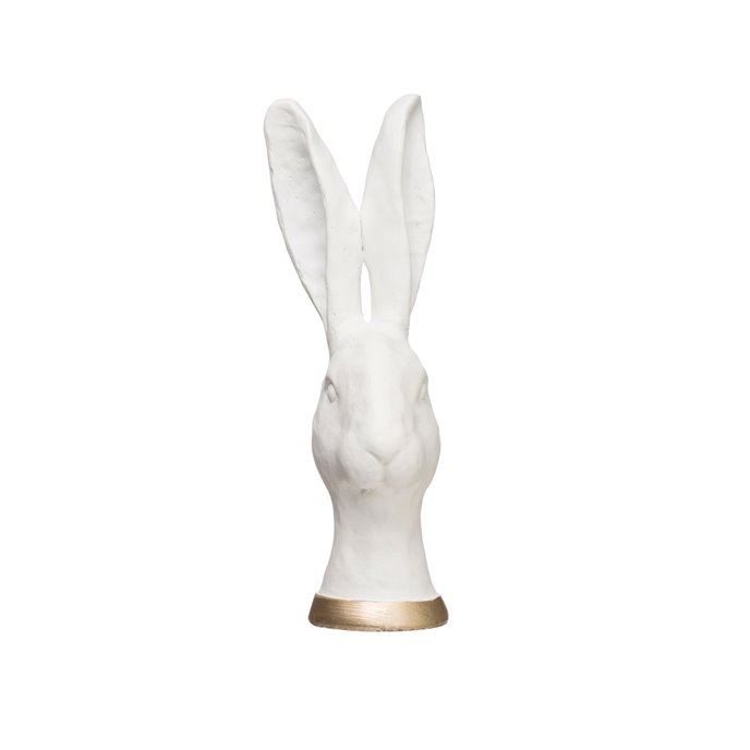 Cement Rabbit Head Figurine Thumbnail