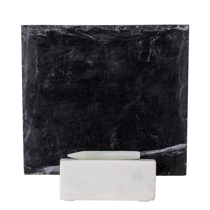 Slate Chalkboard with Marble Base and Pencil, Set of 2 Thumbnail