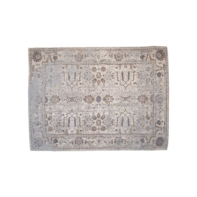 Distressed Finish Woven Cotton Printed Rug Thumbnail