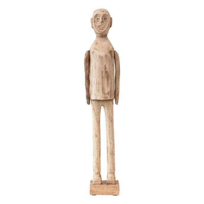 Hand-Carved Mango Wood Standing Figure (Each One Will Vary) Thumbnail