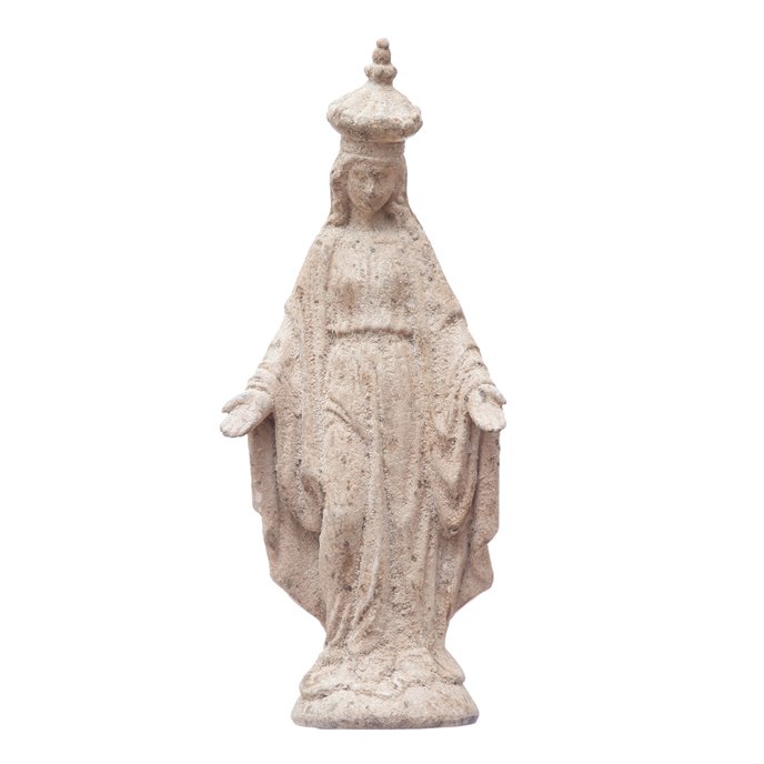 Resin Vintage Reproduction Virgin Mary Statue, Distressed Finish Thumbnail