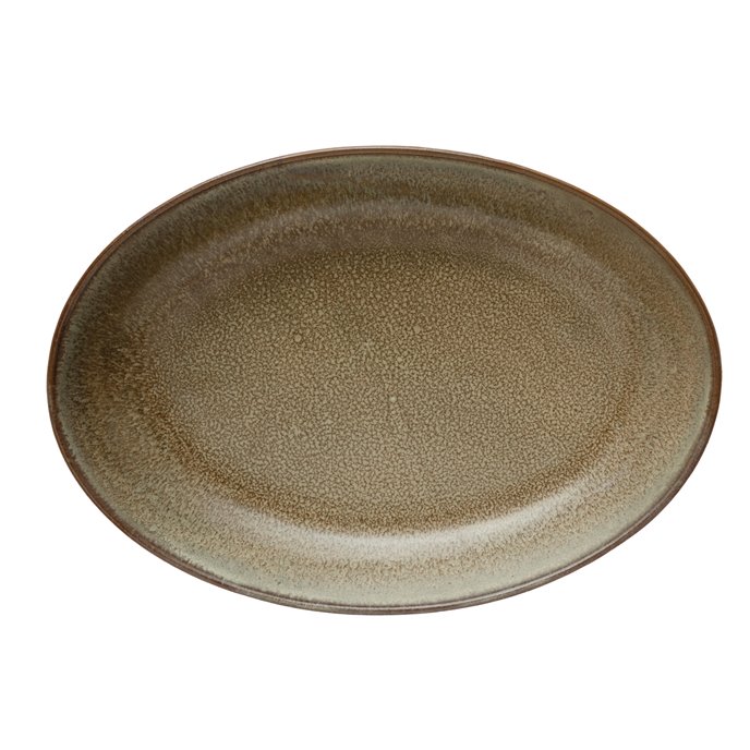 Stoneware Serving Bowl, Reactive Glaze, Brown (Each One Will Vary) Thumbnail