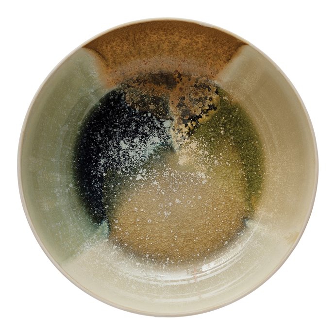 Stoneware Bowl, Reactive Glaze, Multi Color (Each One Will Vary) Thumbnail